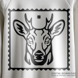 Huemul Vektor SVG, Andenhirsch, Chile Patagonien, Schnittdatei, Cricut, Silhouette, Laser Gravur, Glowforge, Vinyl Aufkleber, PNG Druck