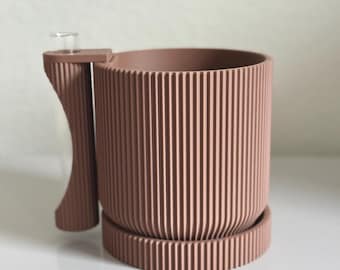 Modern Planter with Propagation Tube Holder