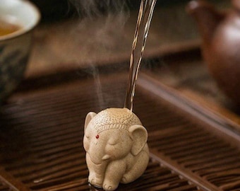 Elephant Tea Pet, Gongfu Ceremony Ceramic Animal, Mindful Tea Table Accessory