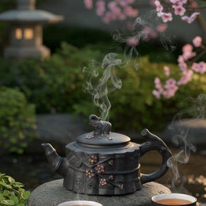 Kleitheepot 700 ml – handgemaakte keramische theepot, Aziatische theeceremonie, handgegoten en in de oven gebrand