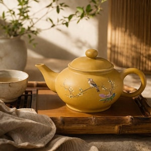 Ton Teekanne, 200ml Teekanne, Handgemachte Teekanne, Yixing Stil Teekanne, Kleine Keramik Teekanne, Gongfu Teekanne, Slow Living Geschenk, Tee Ritual