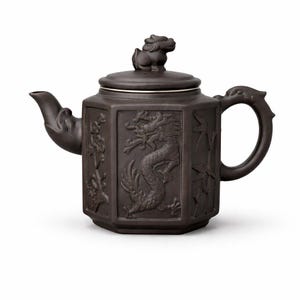 Dragon Teapot Handmade Ceramic, Chinese Style Tea Pot, Gongfu Tea Set, Rustic Clay Teapot, Zen Tea Ceremony Gift, Unique Teaware Decor