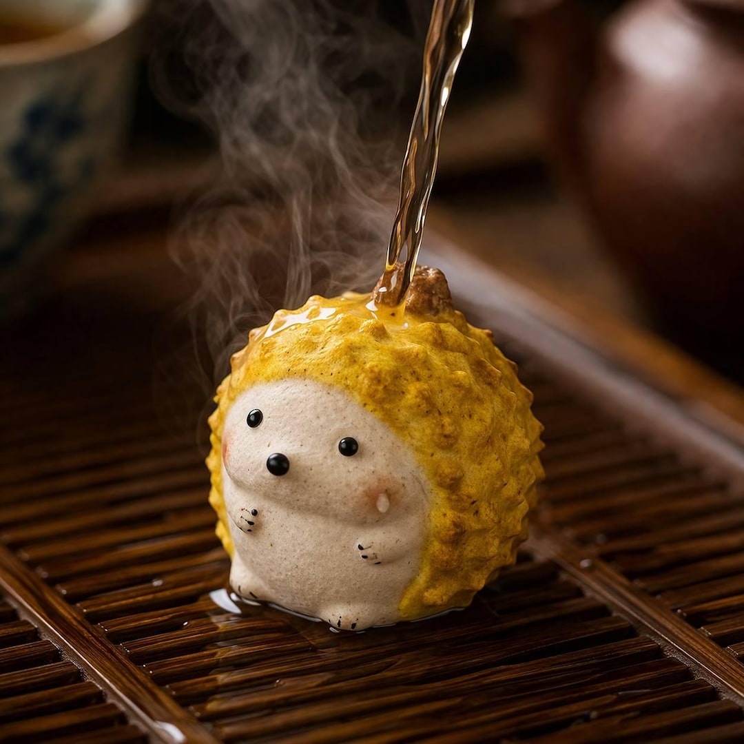 Cute Hedgehog Tea Pet, Handmade Ceramic Tea Companion, Tea Ceremony ...
