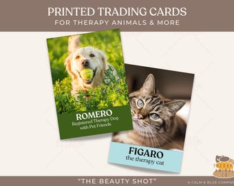 Therapy Dog Trading Card, Beauty Shot Design, Animal, Pet, Volunteer Printed Gift Giveaways