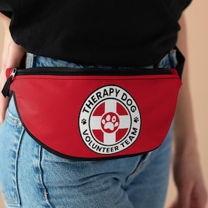 Therapy Dog Belt Bag, Volunteer Team Seal, Crossbody Fanny Pack Handler Gift