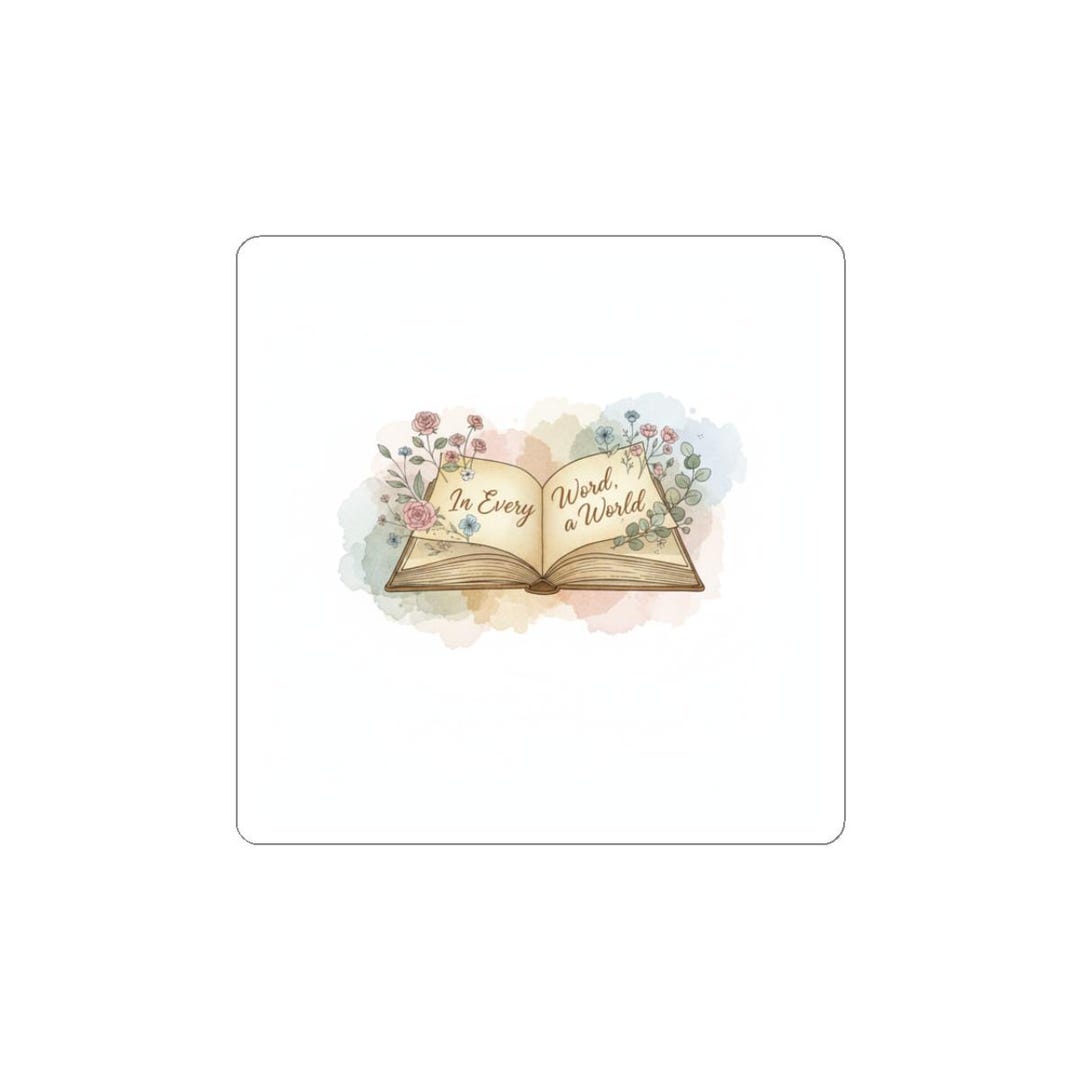 Open Book Watercolor Sticker | Poetcore, Literary Aesthetic Kiss-cut ...