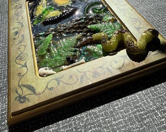 Jardín de la Muerte… Obra de arte en resina 3D enmarcada.