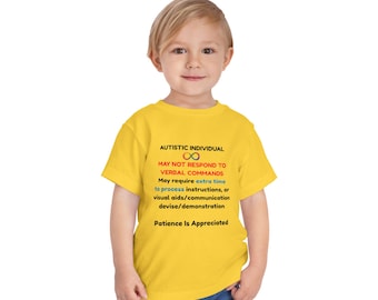 Autism Safety Tee, Non Verbal Safety, Autistic Toddler | Communication Support