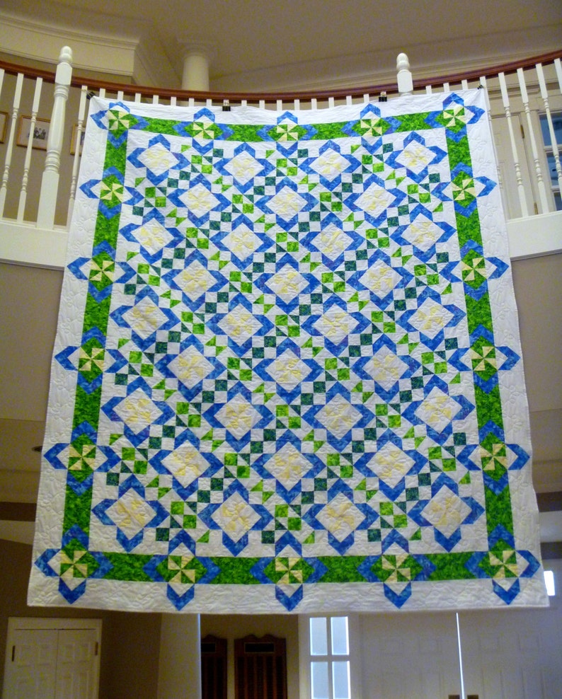 Blue in Bloom PDF Quilt Pattern image 3