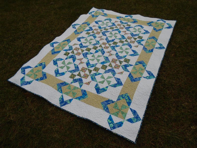 Blue in Bloom PDF Quilt Pattern image 2