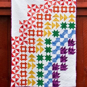 Blocked Rainbow PDF Quilt Pattern