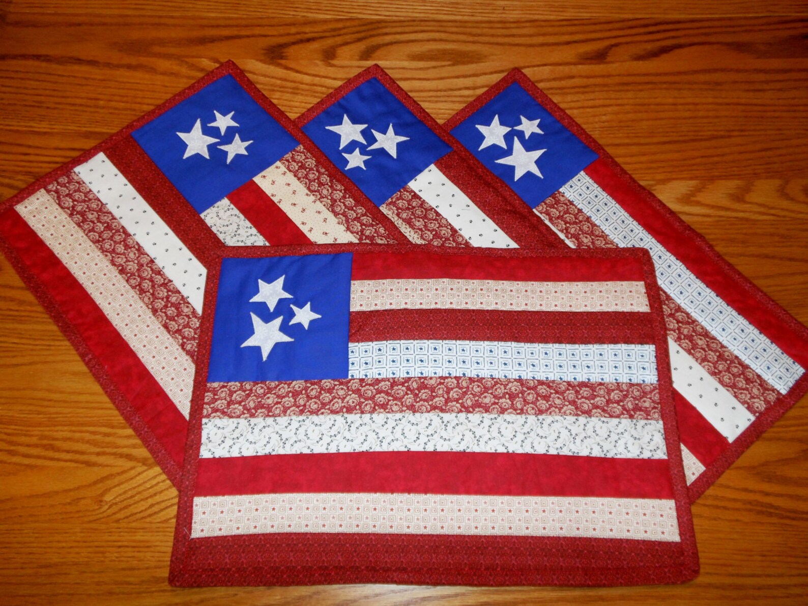 Patriotic Placemats PDF Pattern quiltasyougo Etsy Canada