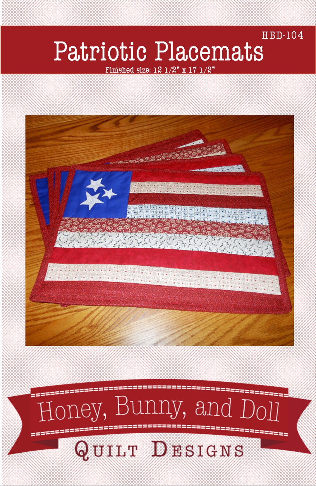 Patriotic Placemats PDF Pattern quiltasyougo Etsy Canada