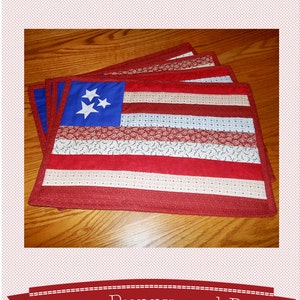Patriotic Placemats PDF Pattern (Quilt-as-you-go!)
