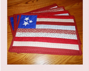 Patriotic Placemats PDF Pattern (Quilt-as-you-go!)