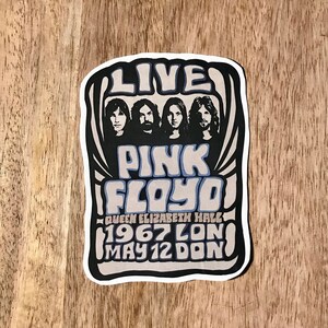 Pink Floyd retro concert poster art Sticker Decal Fun Locker Laptop Decal Sticker - Fun - Cult Classic - Funny - Retro