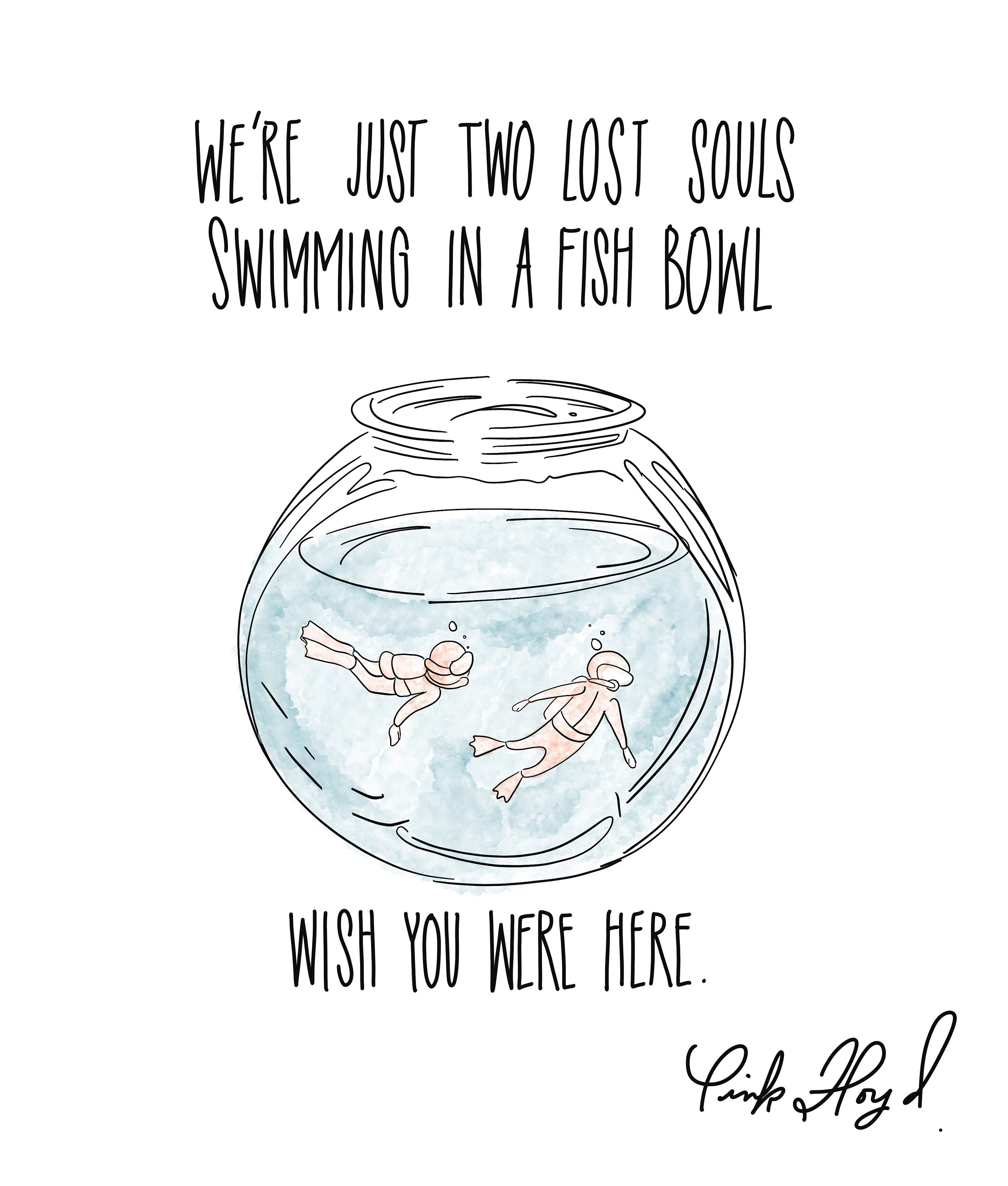 Pink Floyd Wish You Were Here Lyrics Fun Greeting Card For Etsy Uk