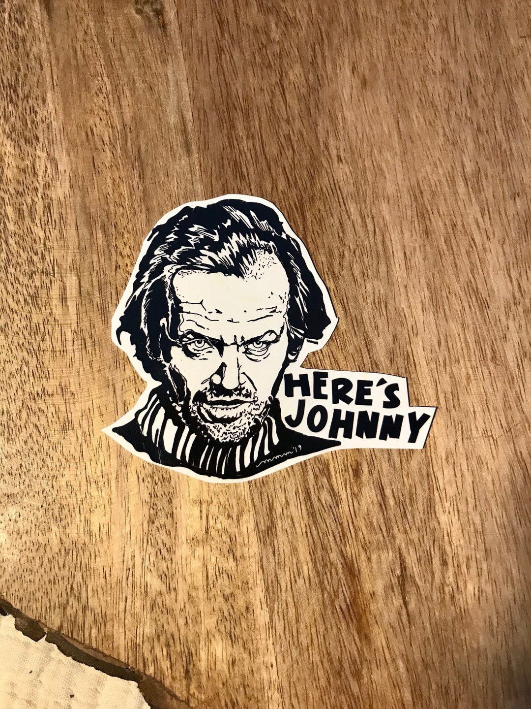 The Shining - Here's Johnny Sticker Decal Glassy Vinyl Laptop Locker ...