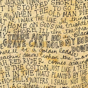 Johnny Cash Lyrics and Quotes - 8x10 Handdrawn and Handlettered Print ...