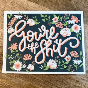 Youre The Shit. Funny and Humorous All Occasion Greeting Card image 3