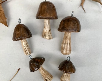 Crimini Handmade Mushroom Ornaments - Set of 5