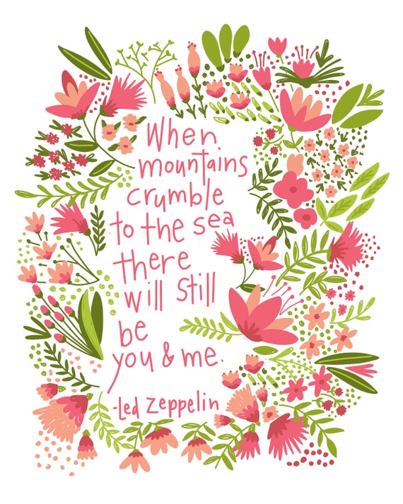 Led Zeppelin Lyrics Quotes Led Zeppelin Thank You Song Lyrics Funny Greeting Card For | Etsy