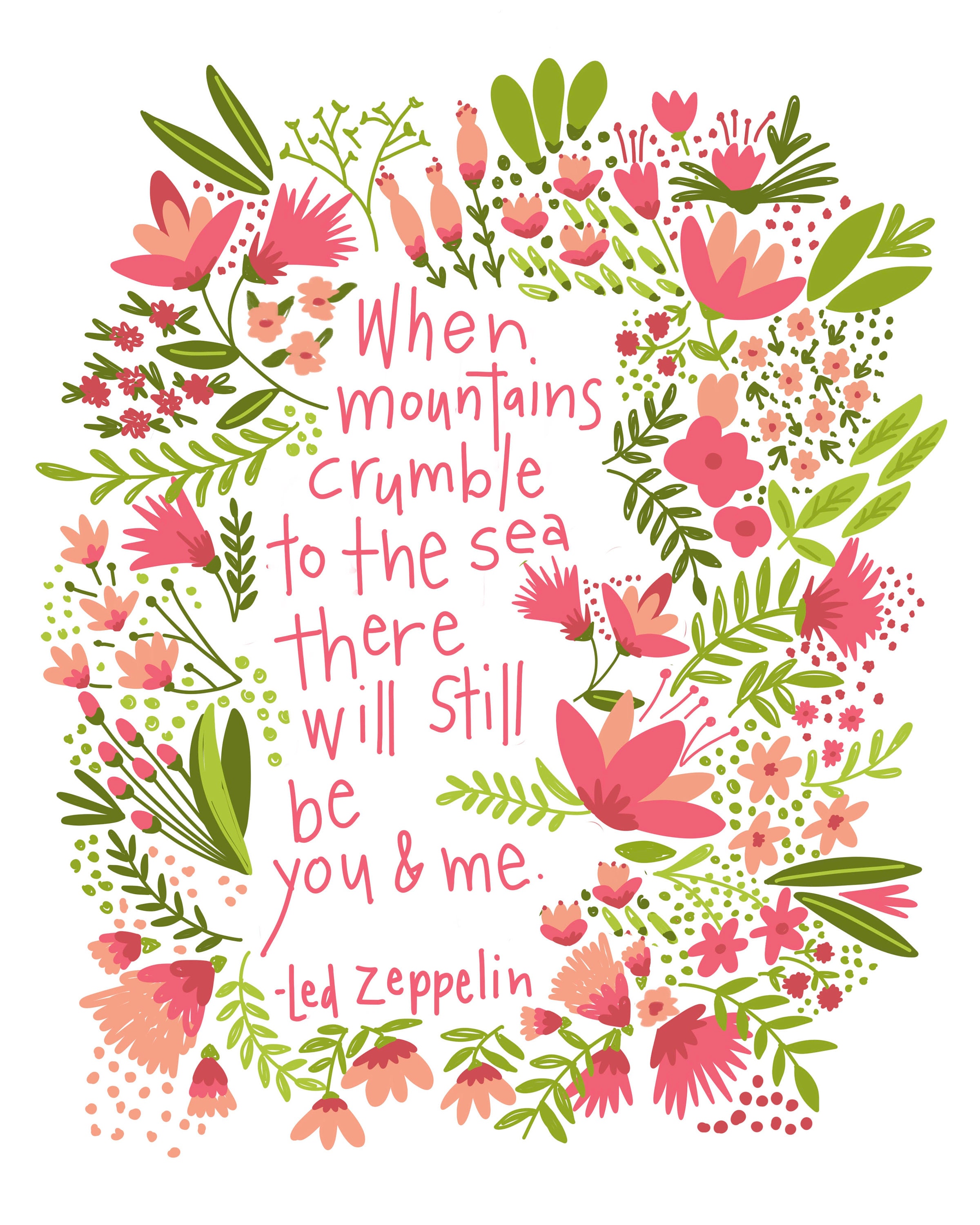 Led Zeppelin Thank You Song Lyrics Funny Greeting Card for Etsy
