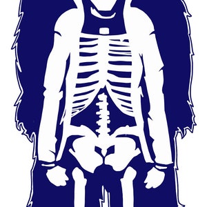 Donnie Darko Movie, Jake Gyllenhaal, Sticker, Rabbit, Bunny, Skeleton, Sticker, Decal, Laptop, Locker, Notebook image 2