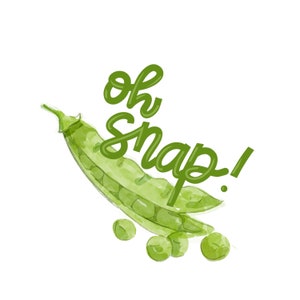 Oh Snap bean Sticker original art Decal Fun Locker Laptop Decal Sticker Fun Funny image 3