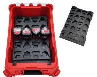 M12 Milwaukee Packout Battery Liner Tray Compact Organizer