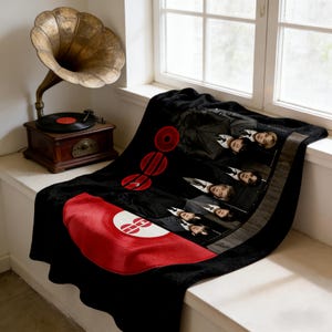 Manta de felpa suave con foto del grupo BTS - Regalo para los fans de BTS