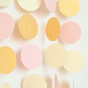 Blush and Gold Baby Paper Garland, Baby shower decorations, Gold baby shower, Shower decor, Paper garland, shower decorations pink image 2