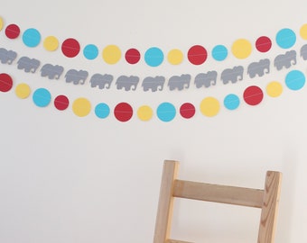 Carnival Party Decoration- paper garland, party decor, circus theme party- 3 PIECE KIT