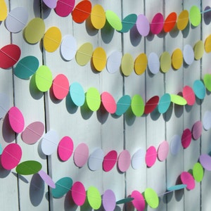 DIY paper garland 2 card stock circles 120 Make your own birthday decorations image 4