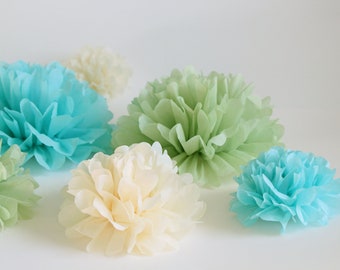 Tissue Paper Flowers- baby shower decor, wedding decor, bridal shower flowers, handmade paper flowers