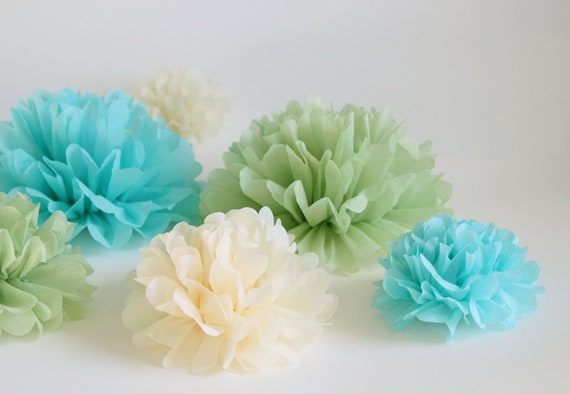 Tissue Paper Flowers- baby shower decor, wedding decor, bridal shower flowers, handmade paper flowers Il_570xn