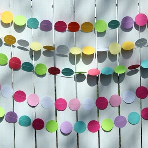 Custom Paper Garland birthday party decorations, party decor PICK YOUR COLORS image 3