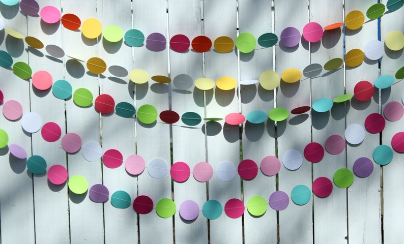 Custom Paper Garland birthday party decorations, party decor PICK YOUR COLORS image 3