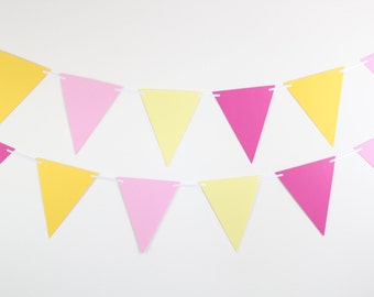 Pink Lemonade Birthday Decorations- birthday party decor, party banner, first birthday, bunting banner SET OF 2