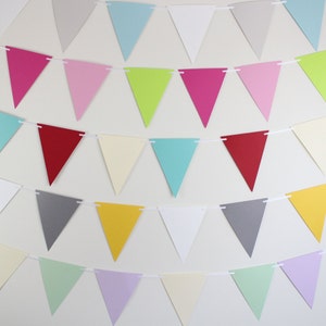 Birthday Banner- Pick your own CUSTOM COLORS, birthday party decoration, pennant banner