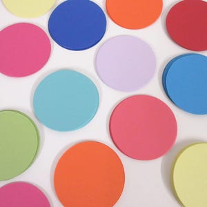 3.25 Die Cut Circles 50, scrapbooking, favor tags, cupcake toppers, garland,card stock,crafts, die cuts, paper circles, CUSTOM COLORS image 3
