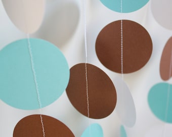 Baby Shower Decorations, Paper Garland . 5 Feet Long . Baby Boy