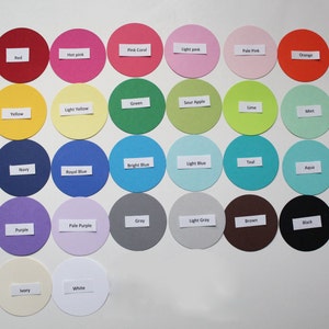 2.5 Cardstock circles 50, Scrap booking, favor tags, cupcake toppers, diy garland, die cut circles CUSTOM COLORS image 3