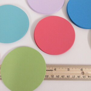 3.25 Die Cut Circles 50, scrapbooking, favor tags, cupcake toppers, garland,card stock,crafts, die cuts, paper circles, CUSTOM COLORS image 4