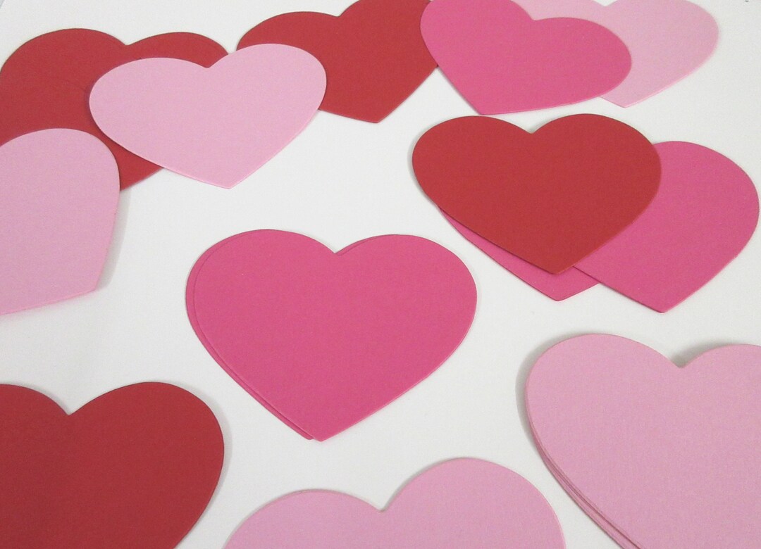 Heart Die Cuts Card Stock Heart Cut Outs, Heart Place Cards, Wedding