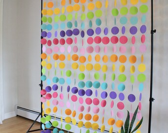 Custom Party and Event Backdrop- Paper Garland- birthday parties, baby showers, corporate events -PICK YOUR COLORS