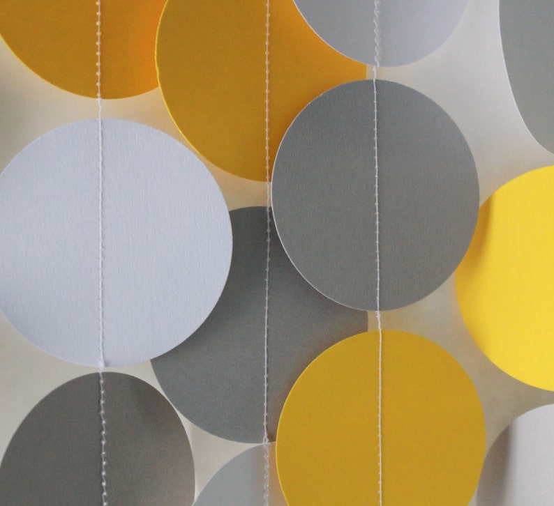 Wedding Garland Sewn Paper Circles Wedding Reception Decor Etsy