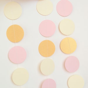 Blush and Gold Baby Paper Garland, Baby shower decorations, Gold baby shower, Shower decor, Paper garland, shower decorations pink image 6