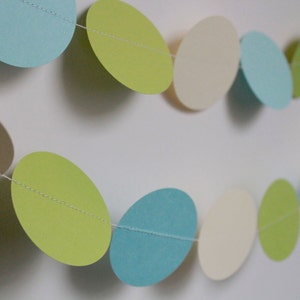 Boy Baby Shower Decoration. Paper Garland. 5 Foot Long image 1