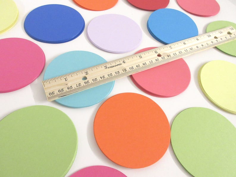 3.25 Die Cut Circles 50, scrapbooking, favor tags, cupcake toppers, garland,card stock,crafts, die cuts, paper circles, CUSTOM COLORS image 5